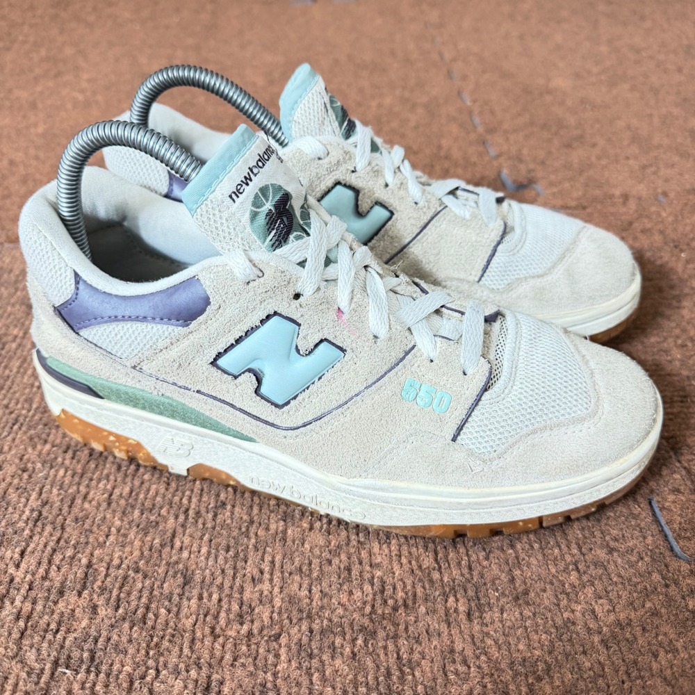 New Balance 550 Sea Salt Macadamia Nut Suede Sneakers BB550IST Mens 7 Womens 8.5